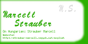 marcell strauber business card